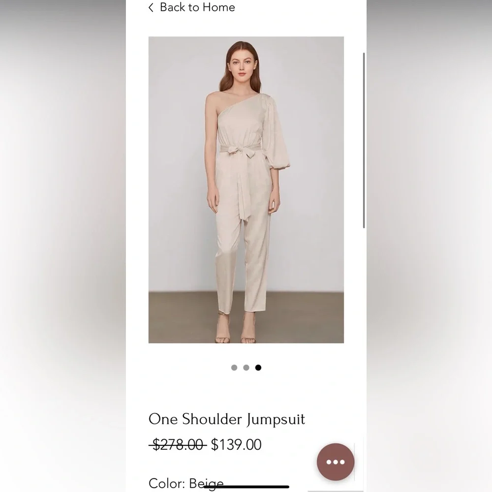 BCBMAXAZRIA Metallic One Shoulder
Jumpsuit - Picture 11 of 16
